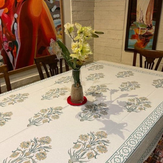 Jaipuri Handblock Floral Table Cover