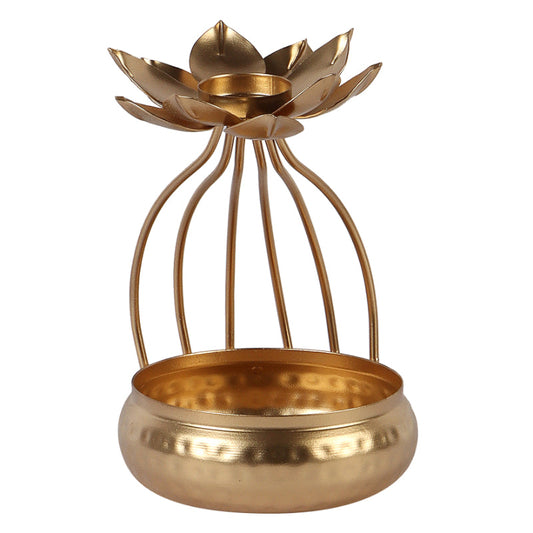 Gold Urli Bowl with Flower | Set of 2