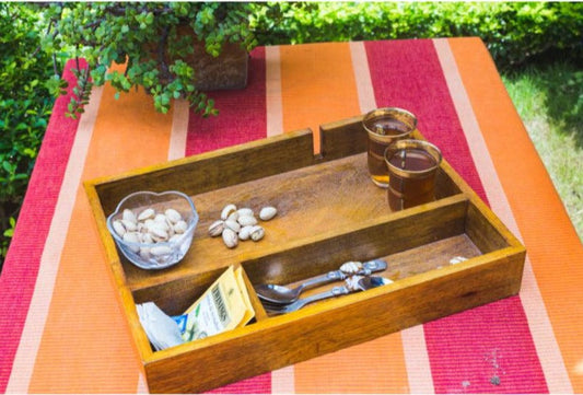 Mini Bar Tray in Mango Wood