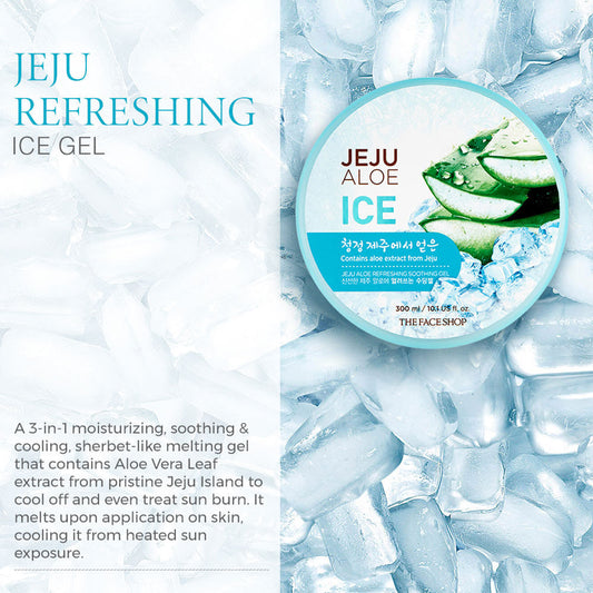 The Face Shop Fresh Jeju Aloe Refreshing Soothing Ice Gel - 300 ml