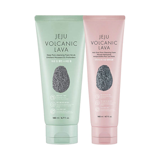 The Face Shop Jeju Volcanic Lava Cleanse & Scrub Combo