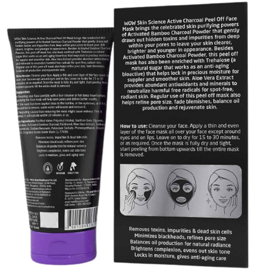 Wow Skin Science Activated Charcoal Peel Off Face Mask - 100 ml