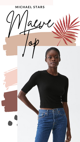 MAEVE TOP MICHAEL STARS MANCHES QUARTIERES HAUTS DE PRINTEMPS