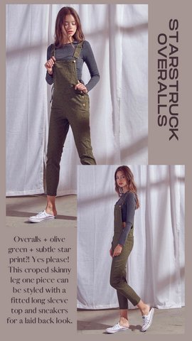 STARSTRUCK OVERALLS STORIA GREEN STAR COVERALLS