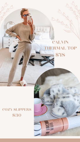 CALVIN THERMAL TOP THREAD AND SUPPLY DOUX COSY TOPS