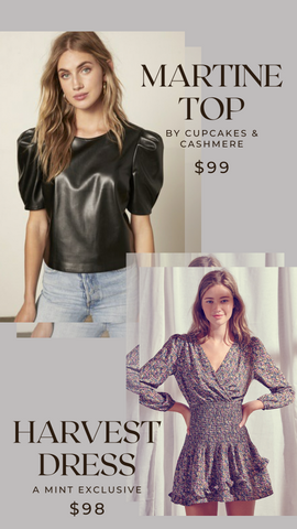 HAUT MARTINE CUPCAKES ET BLOUSES EN CACHEMIRE MANCHES BOUFFANTES EN SIMILI CUIR