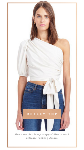 HAUT BEXLEY AMANDA UPRICHARD BLOUSE UNE ÉPAULE HAUTS CHIC ET SEXY