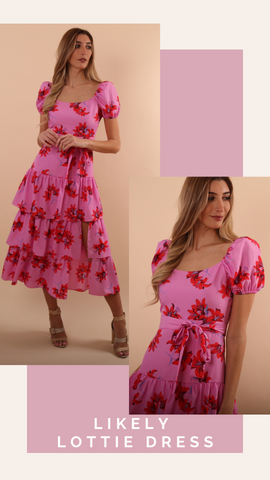 LOTTIE DRESS LIKELY FLORAL TIERED DRESS