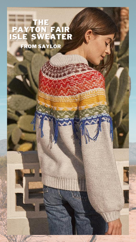 PAYTON FAIR ISLE SWEATER SAYLOR TASSEL BOHO KNIT