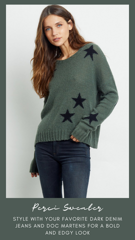 PULL PERCI RAILS PULL D'AUTOMNE ÉTOILE VERT OLIVE