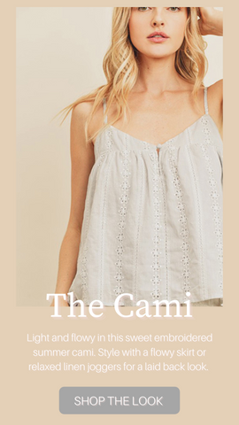 ROBE CAMI GRAYSON FORUM ŒILLETS PRINTEMPS NEUTRE CAMI TOPS