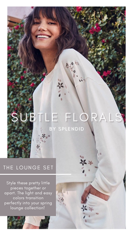 SWEAT-SHIRT LOVE ME SPLENDIDES ENSEMBLES DE LOUNGEWEAR ASSORTIS FLEURS