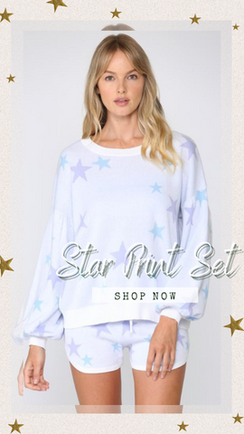 STAR KNIT PULL FATE DOUX CHAUD HIVER ASSORTI ENSEMBLE HAUTS