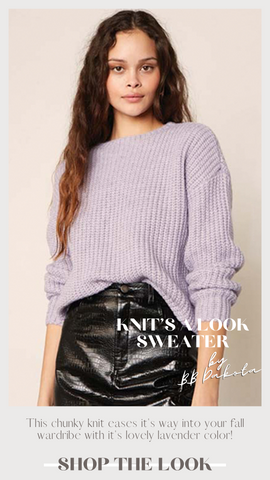 KNIT'S A LOOK PULL BB DAKOTA LAVANDE PULLS EN TRICOT DOUX