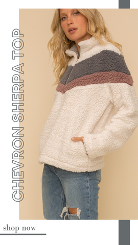 CHEVRON SHERPA TOP OURLET ET FIL SHERPA CHAUD ET CONFORTABLE HAUT PULL