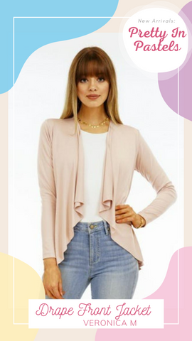 VESTE DRAPÉE SUR LE DEVANT VERONICA M ROSE JOLI CARDIGAN TOPS