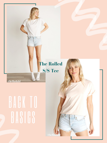 BELLA DAHL TOPS CAP SLEEVE FLOWY SOFT PEACH TEE SHIRT