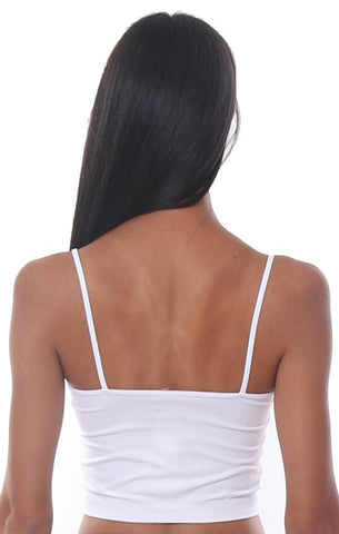 TOPS CAMI COURT DOUCE SANS COUTURES BLANCHE