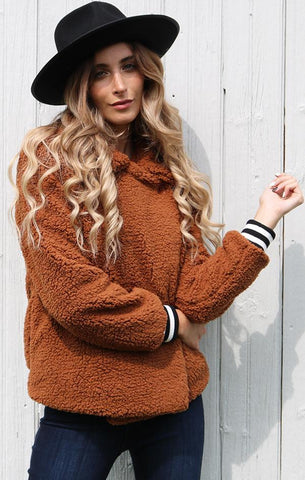 VESTE POLAIRE ET AMOUR BB DAKOTA TEDDY BEAR MANTEAU D'AUTOMNE À RAYURES