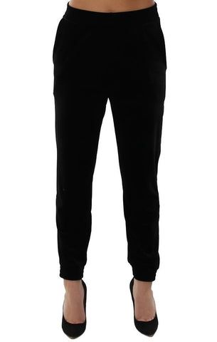 VERONICA M PANTALON VELVET JOGGER CHEVILLE SOFT CHIC PANTALON NOIR