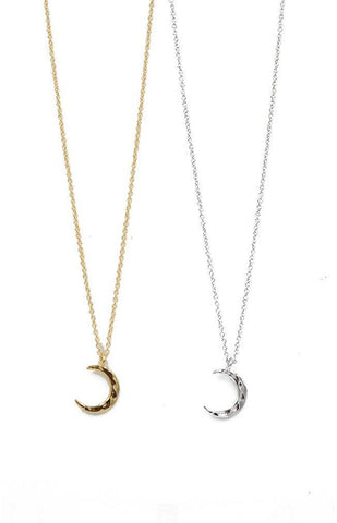 COLLIERS OR ARGENT LUNE CHARME BIJOUX