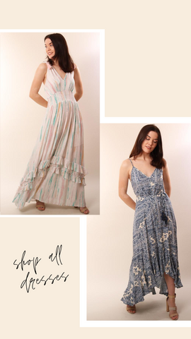 DRESSES V NECK TASSEL TIE FLOWY TIE DYE MAXI DRESS