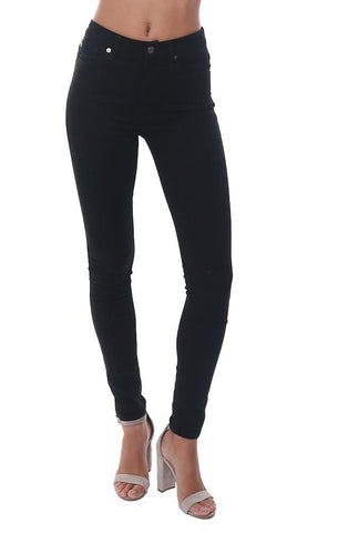 7 FOR ALL MANKIND JEAN SKINNY TAILLE HAUTE EN DENIM NOIR