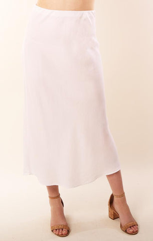 JUPE MIDI FLUIDE BELLA DAHL TENCEL BLANCHE