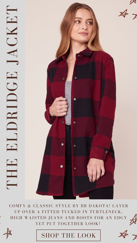 VESTE ELDRIDGE BB DAKOTA MANTEAU D'AUTOMNE À CARREAUX ROUGE ET NOIR