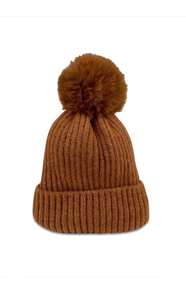 Rib Lined Pom Hat