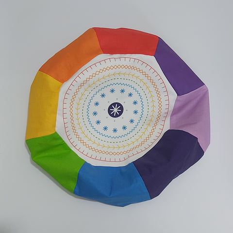 Freckles and Co CUT&SEW Rainbow pouffe