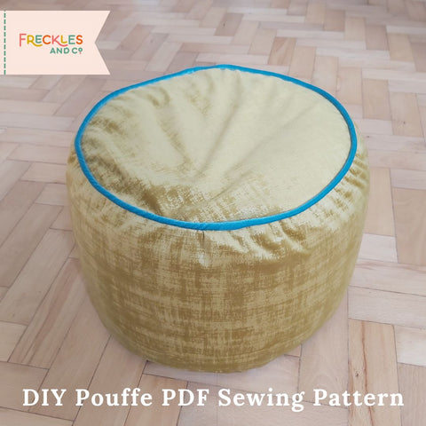 DIY pouffe PDF sewing pattern