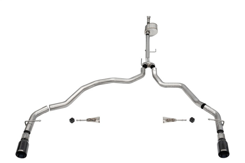 Corsa 2021-2025 Ford F-150 Regular Cab/ 8in Bed 5.0L V8 Xtreme Cat-Back Dual Rear Exit-BlackPVD