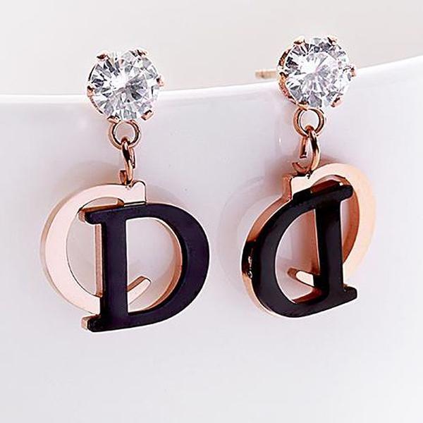 DIOR Women Chic CD Letter Pendant Earrings Accessories Jewelry