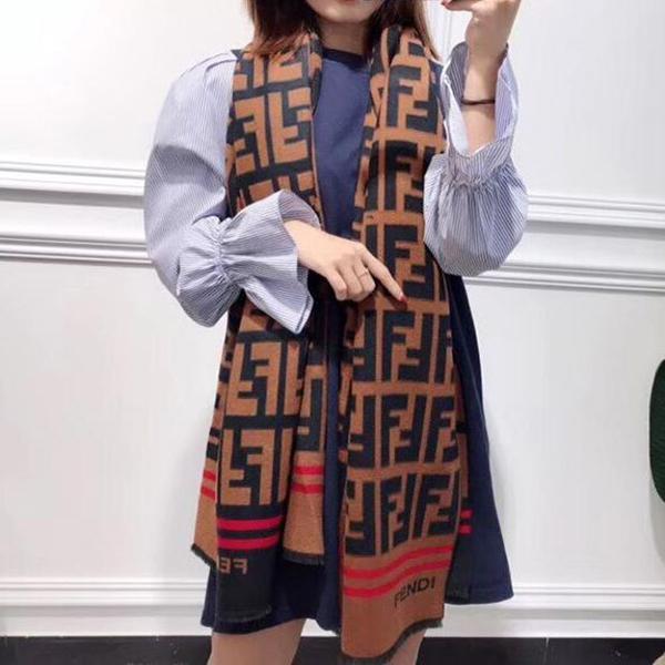 Fendi Women Wool Scarf Shawl Scarf