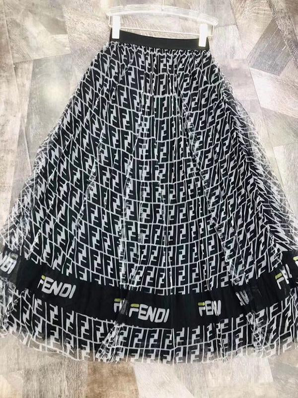 Dior+LV+FENDI Women Letter Print Skirt