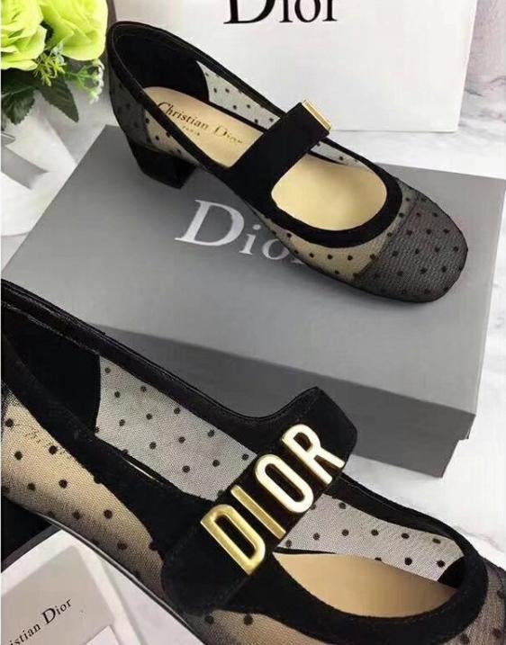 Dior Women Grenadine Casual Fashion Low Heel Shoes