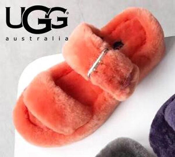 UGG Fashion Women Men Fur Flats Sandals Slipper Shoes