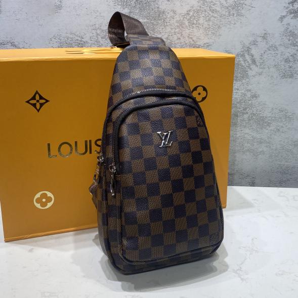 Louis Vuitton LV Fashion Leather Chest Bag Crossbody Satchel