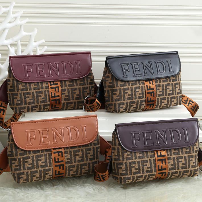 FENDI Fashion Leather Crossbody Satchel Shoulder Bag