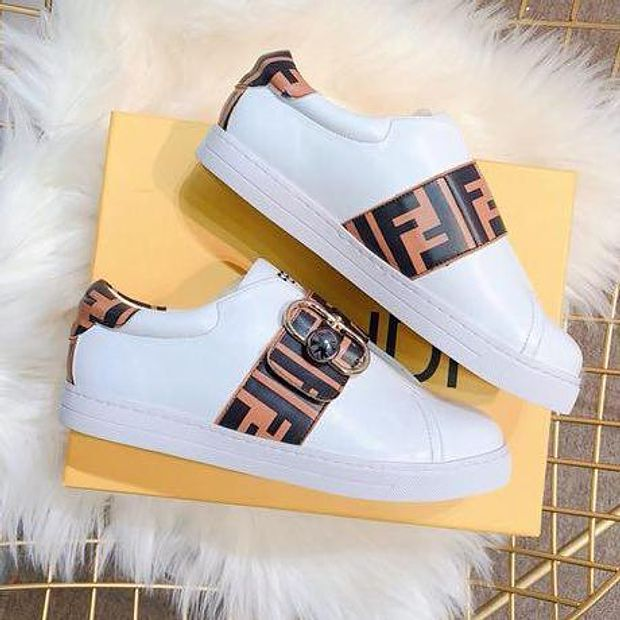 FENDI Fashion Women Comfortable Leather Sports Shoes Sneakers