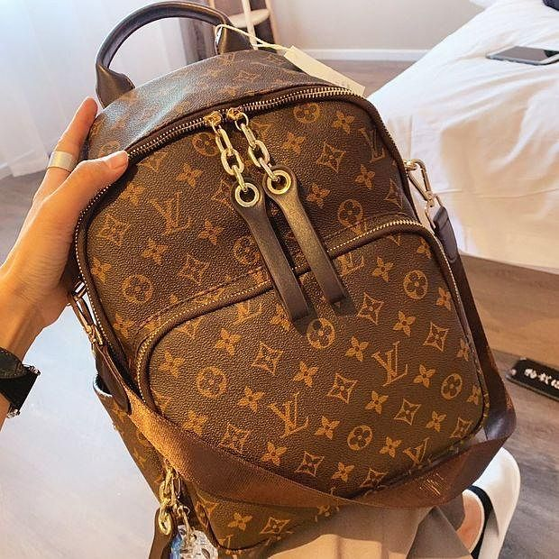 LV Louis Vuitton Women Fashion New Monogram Print Backpack Bag