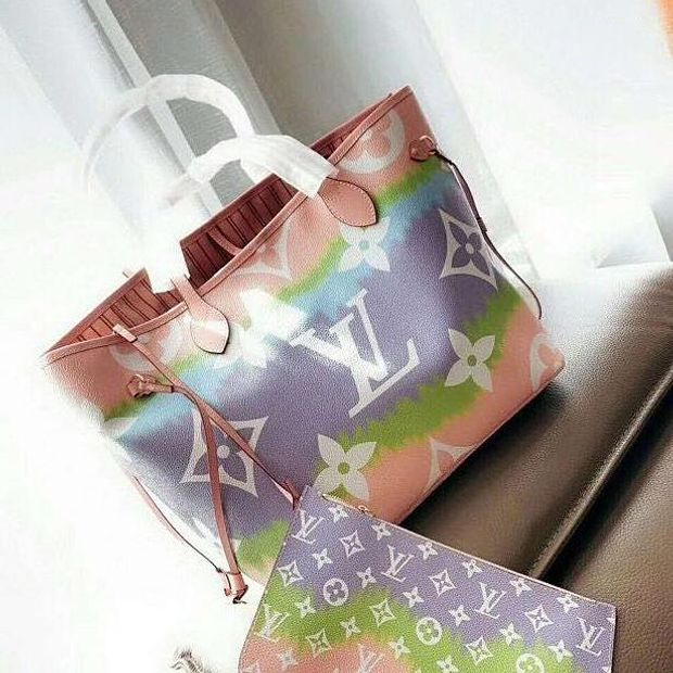 LV Louis Vuitton Fashion Women Shopping Leather Tote Handbag Shoulder Bag Purse Wallet Set Two Piece