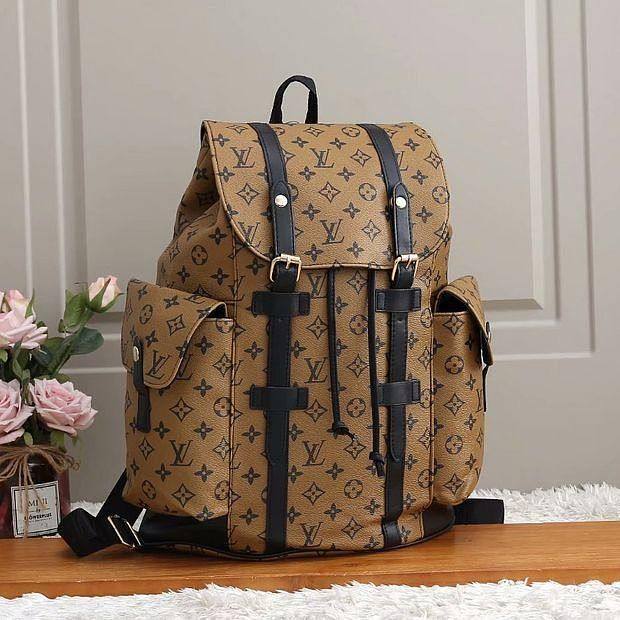 LV Louis Vuitton Fashion Backpack Leather Bag Large Capacity Backpack