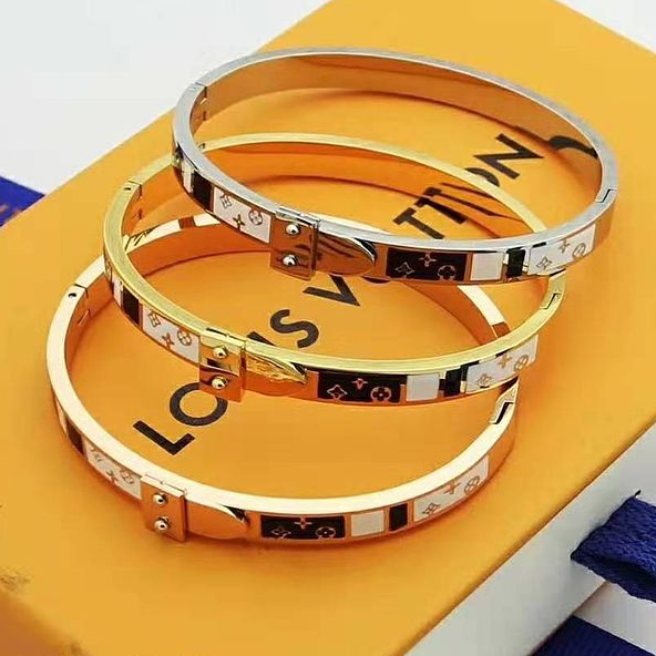 LV Louis Vuitton Newest Popular Women Men Stainless Steel Bracelet Jewelry