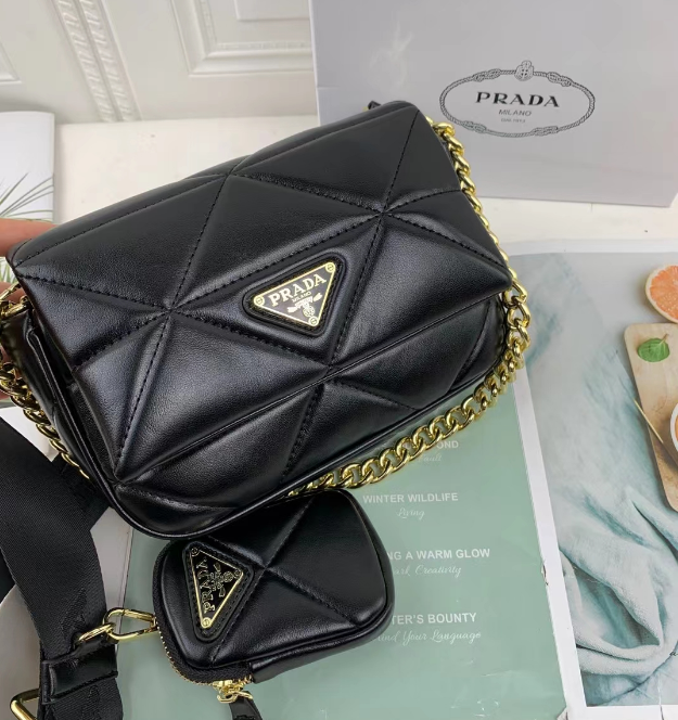 Prada High Quality Women Fashion Leather Handbag Crossbody