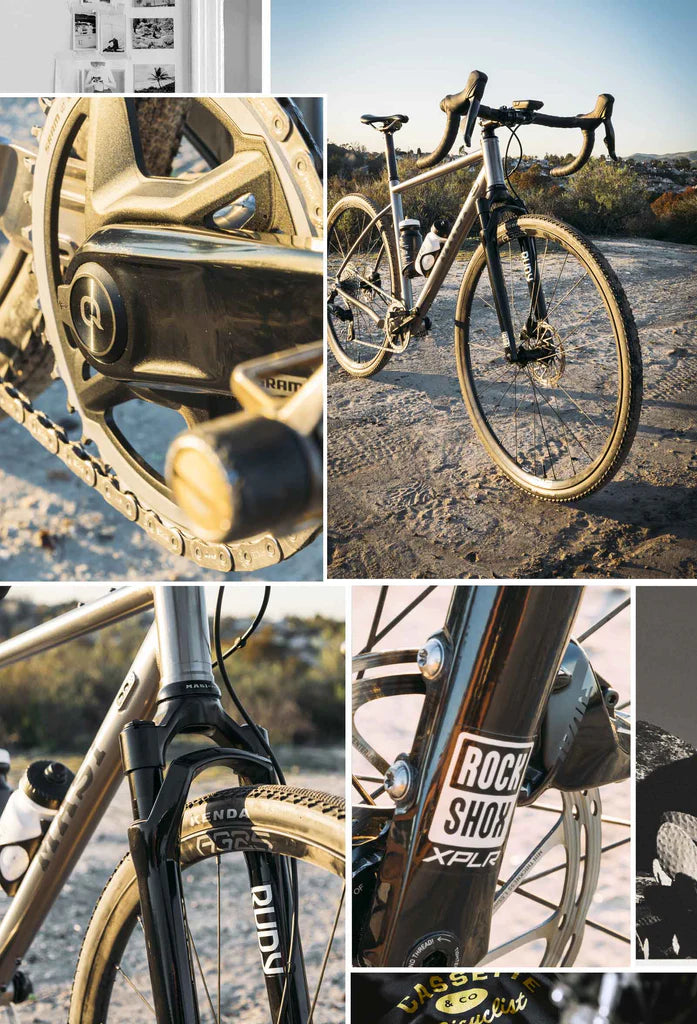 collage of photos of the Incanto Ti gravel bike