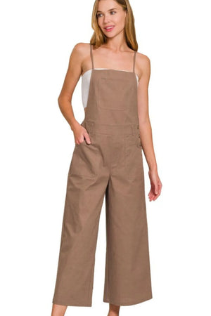 Zenana Woven Spaghetti Strap Overalls - Li'l K 