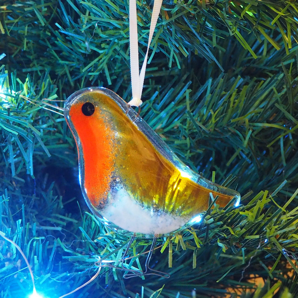 Christmas robin tree decoration – Fired Creations