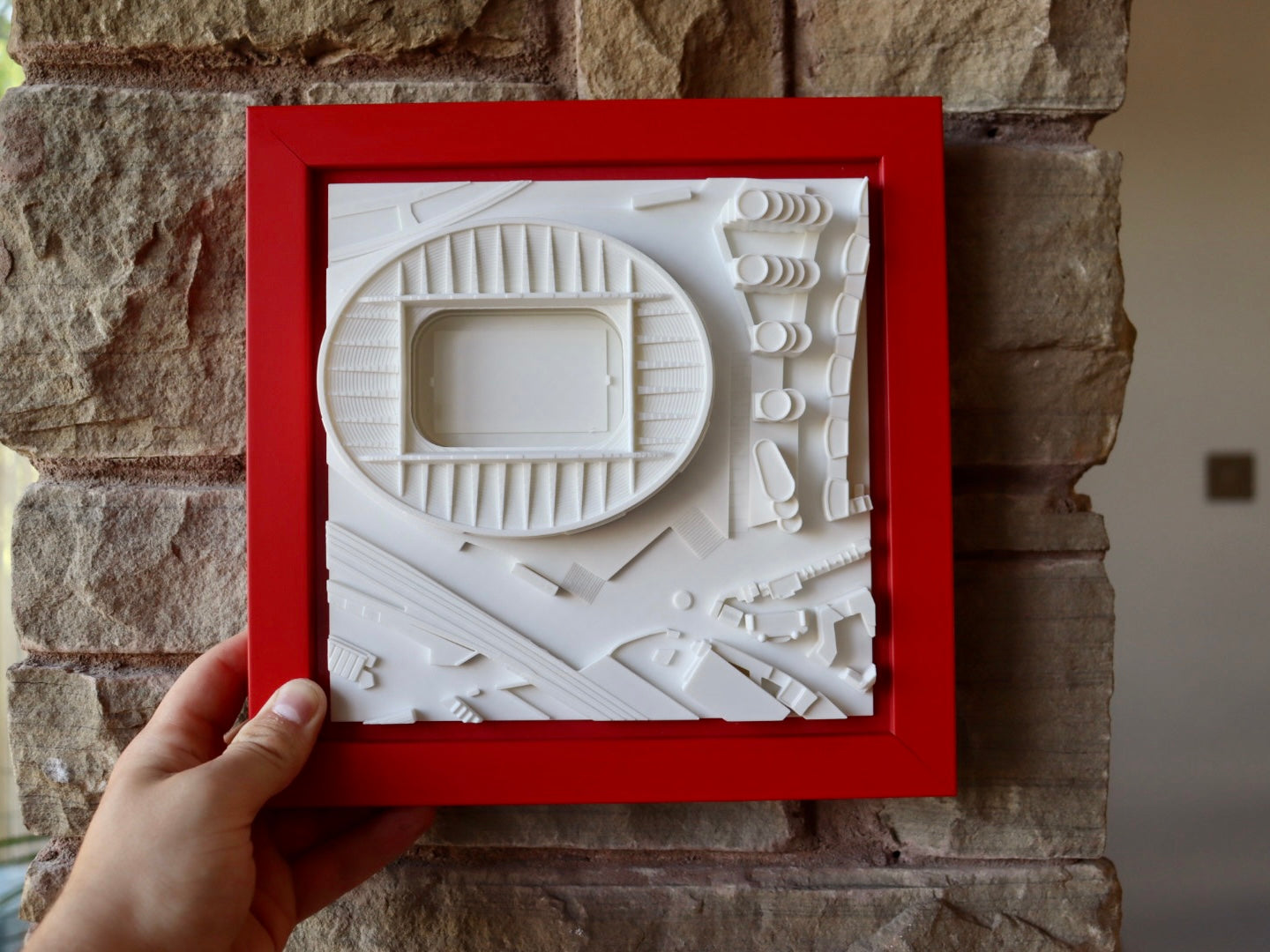 stadiframes arsenal emirates stadium wall art, 3d emirates stadium, football art